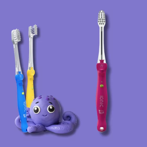 Ionickiss - IONIC KID. Japanese ionic-manual children toothbrush (pink).