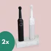 2x Bruzzoni spazzolino esclusivo (nero-bianco)