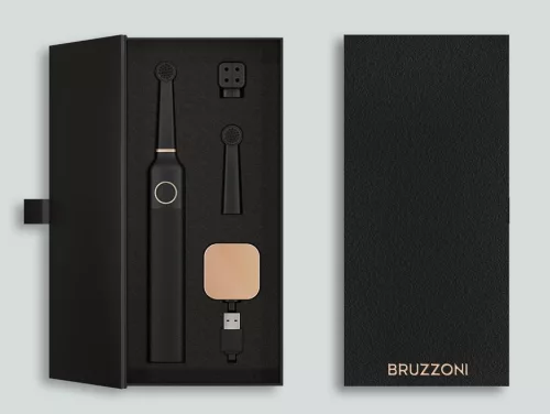 2x Bruzzoni spazzolino esclusivo (nero-bianco)