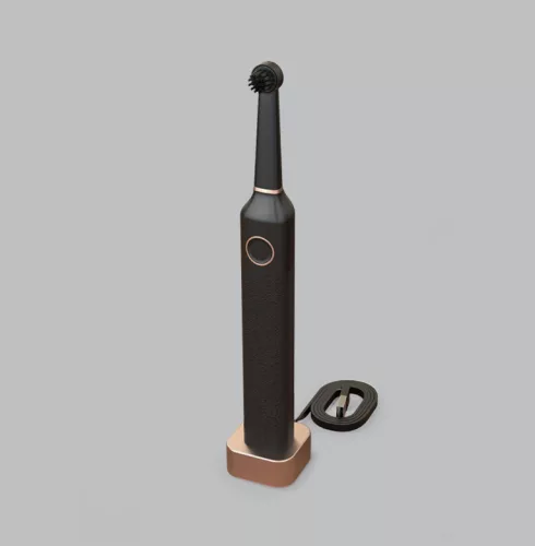 BRUZZONI, spazzolino esclusivo (nero-oro rosa)