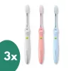 3x Ionickiss - IONIC - IONICKISS spazzolino manuale ionico giapponese (perla, blu, rosa)